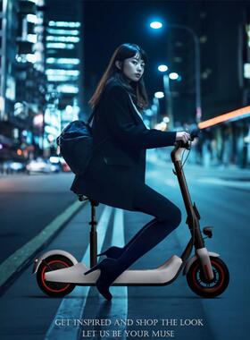 Bremer电动滑板车可折叠坐骑成年人两轮小型便携电动代步车