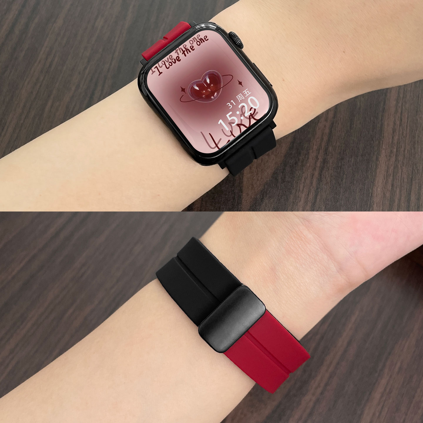 连遇红米手表5代硅胶磁吸替换带