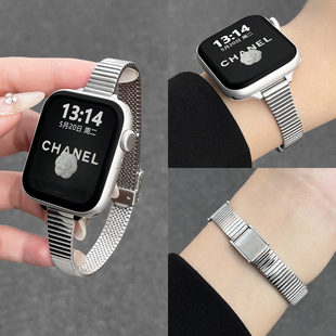 适用红米watch6手表表带金属表链小米watch5/4竹节小蛮腰小米手环9pro表带8pro运动redmi3/2/1青春版表壳