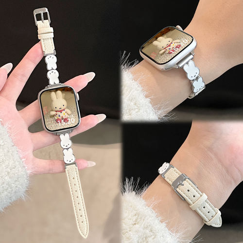 小米红米表带米菲兔皮质连遇