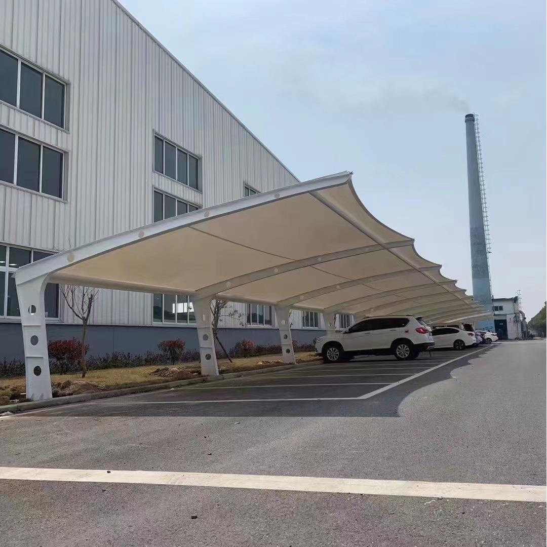 广州小区自行车棚清远充电桩棚膜结构汽车棚雨棚膜结构七字停车棚
