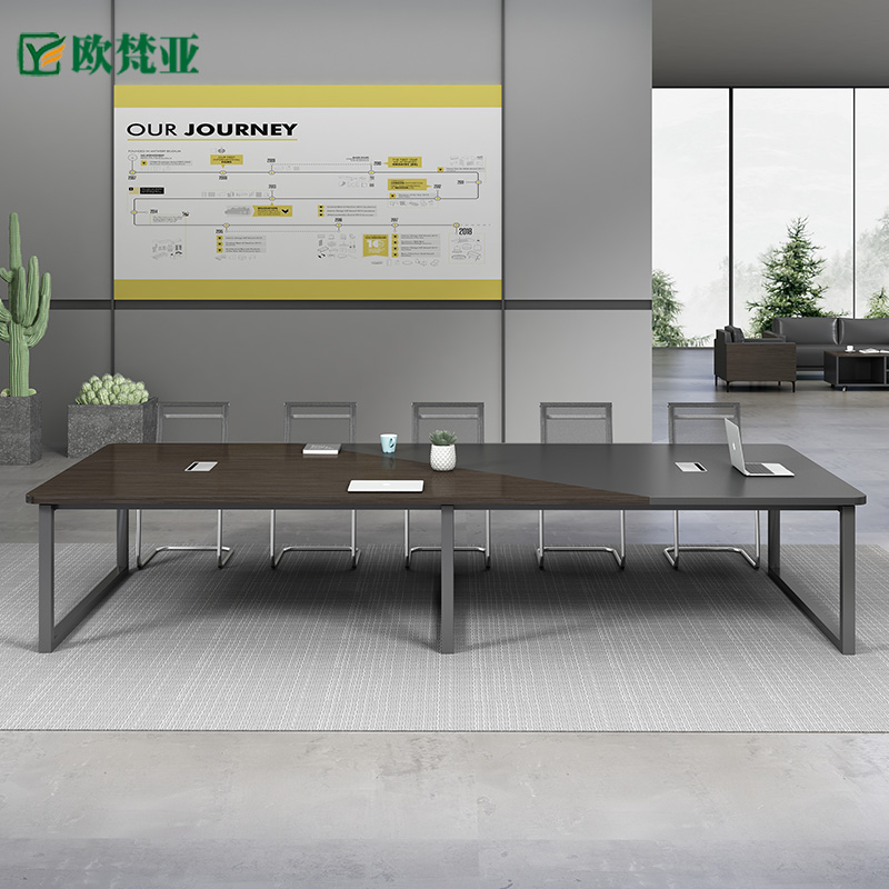 会议桌长桌简约现代办公桌椅小型会议室培训桌洽谈桌长条家具