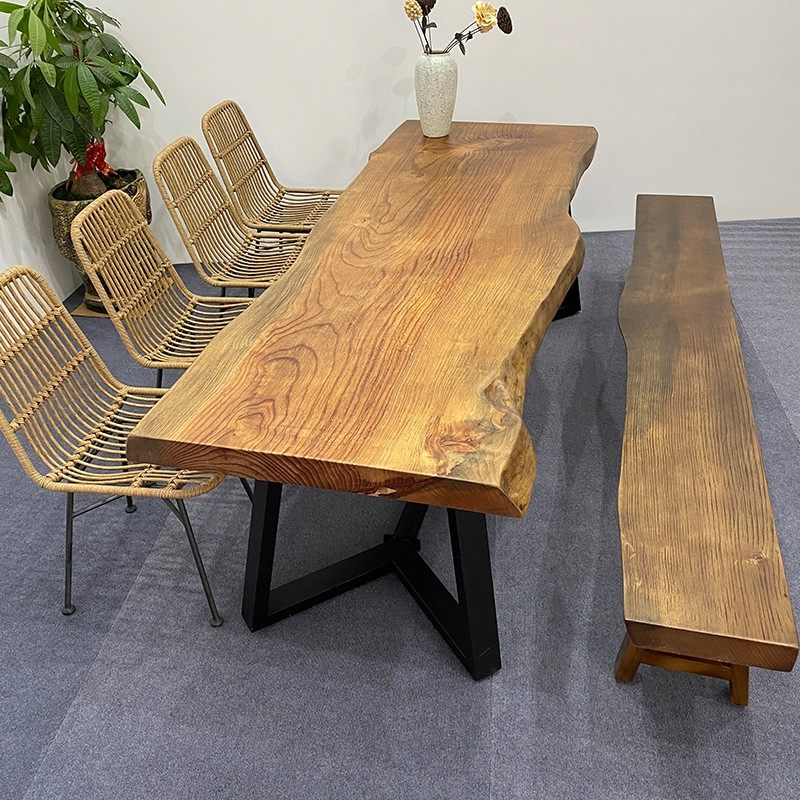 实木大板茶桌茶台复古会议桌长桌商用工作桌松木民宿木头桌子,商业/办公家具,大班台/主管桌,淘宝优惠券,粉丝福利购,淘宝优惠卷