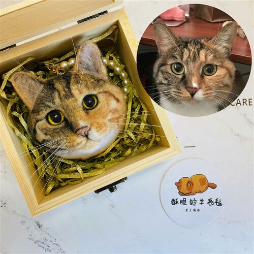 羊毛毡猫咪狗宠物像玩偶做戳戳乐仿真针扎娃娃成品挂件