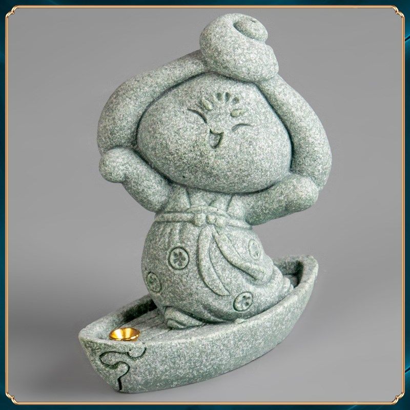 碌心 国潮风唐仕女云舟乐舞 青砂石创意桌面茶宠家居装饰,家居饰品,装饰摆件,淘宝优惠券,粉丝福利购,淘宝优惠卷