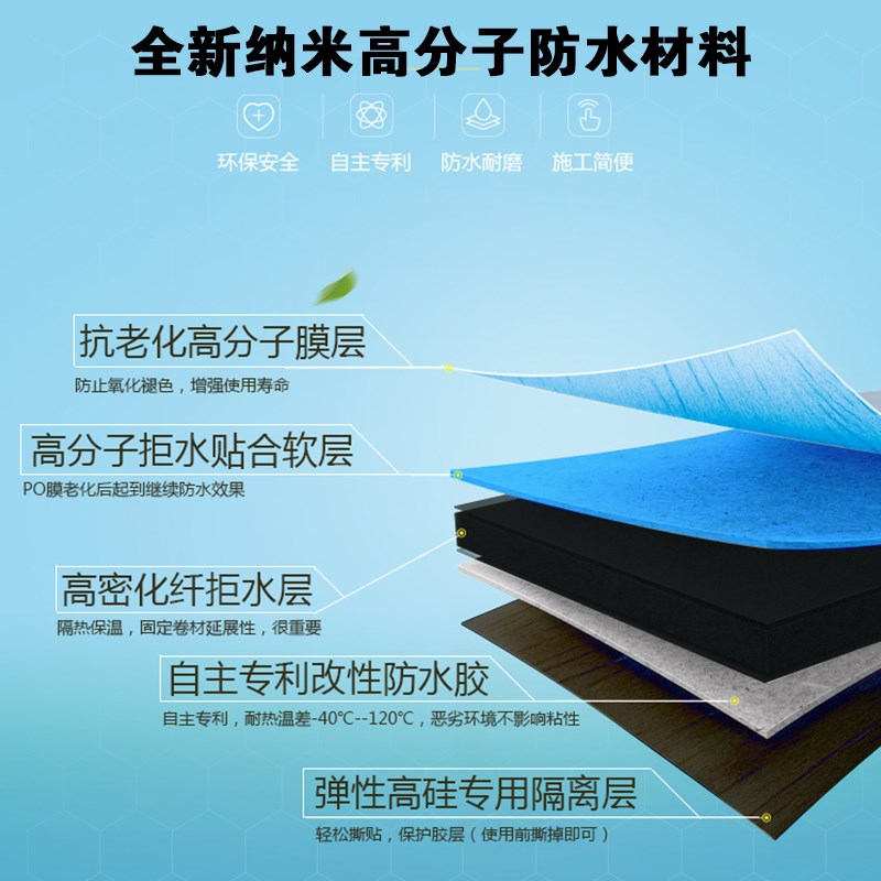 防水材料屋顶补漏房顶楼顶彩钢瓦自粘隔热卷材裂缝强力非沥青胶带