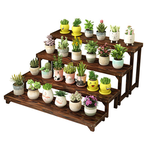 架子实木室内外多层阳台客厅置物大架绿萝多肉阶梯落地式