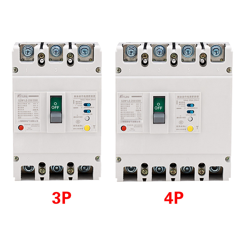 CM1LE RMM1LE 三相四线塑壳漏电断路器 100 2 0 0 0