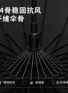 木长雨伞弯超大号加固加厚结实抗风暴雨男士