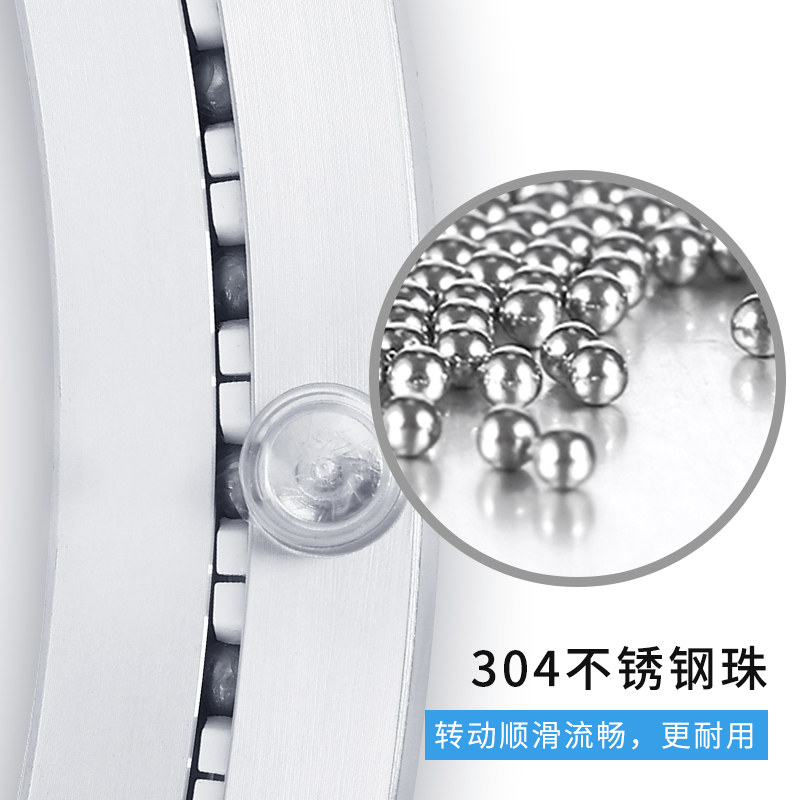餐桌转盘底座锈钢珠玻璃大理石实木桌子圆桌面转芯轨道轴承家用