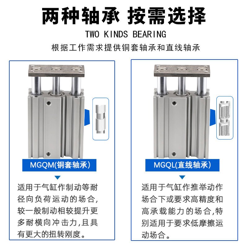 MC带导杆气缸MGQL/MGQM////100-10-20--0---100
