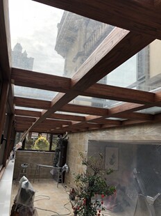 各种复古风格 修老榆木松木假木梁型实木方格栅造型 装