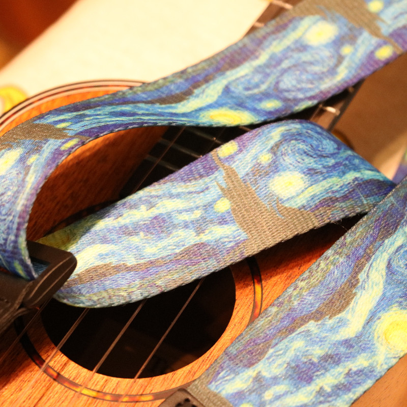 吉他背带肩带尤里里民谣木吉他电吉他斜挎男女学生打孔琴带