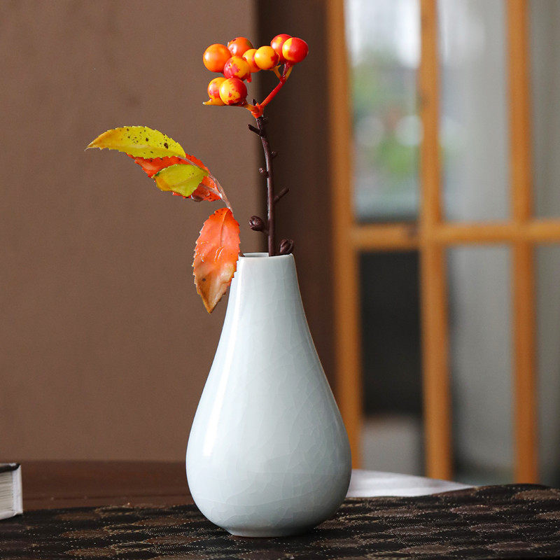 五大名窑陶瓷哥窑瓶仿古客厅电视柜酒柜插装饰品家居,家居饰品,花瓶,淘宝优惠券,粉丝福利购,淘宝优惠卷