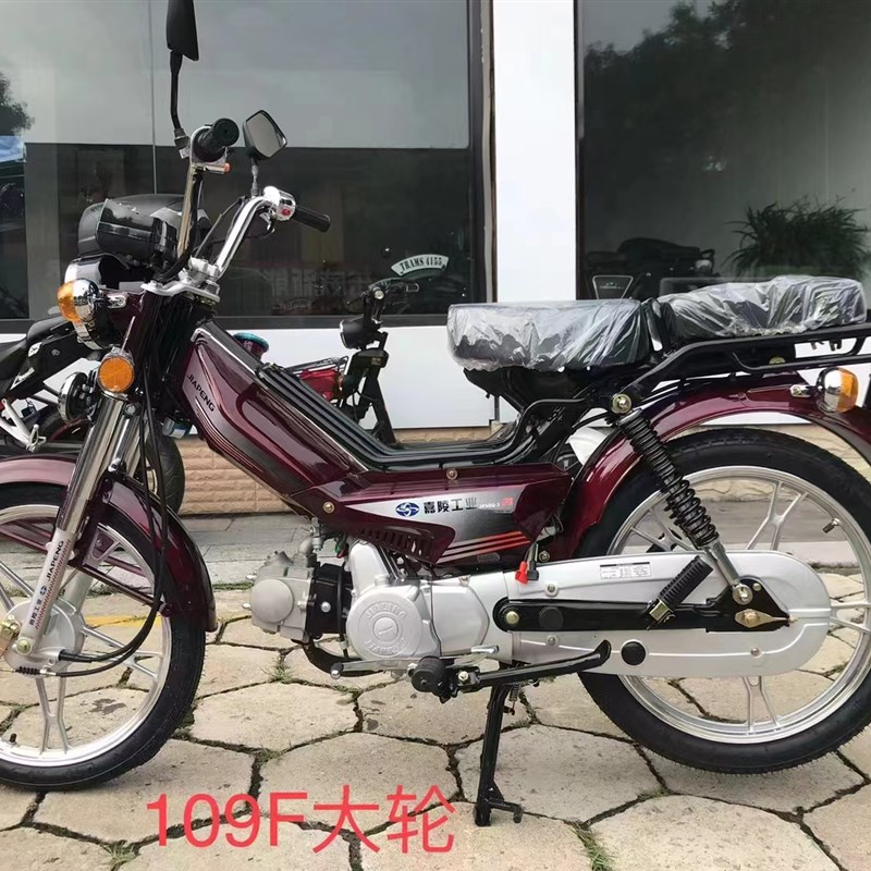 重庆嘉陵工业嘉鹏48cc燃油助力弯梁摩托车发动机带档位省油外卖车