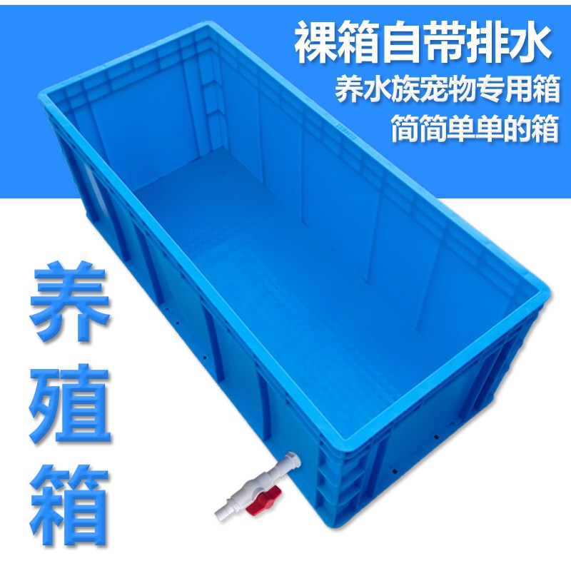 专用养龟箱养殖箱带排水乌龟缸大号箱带晒台塑料周转箱大型乌龟箱
