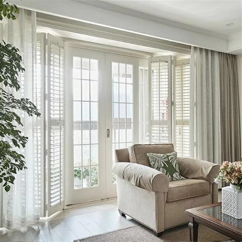 实木百叶门定制折叠门衣柜门透气百叶窗格栅卧室透光透气百叶门