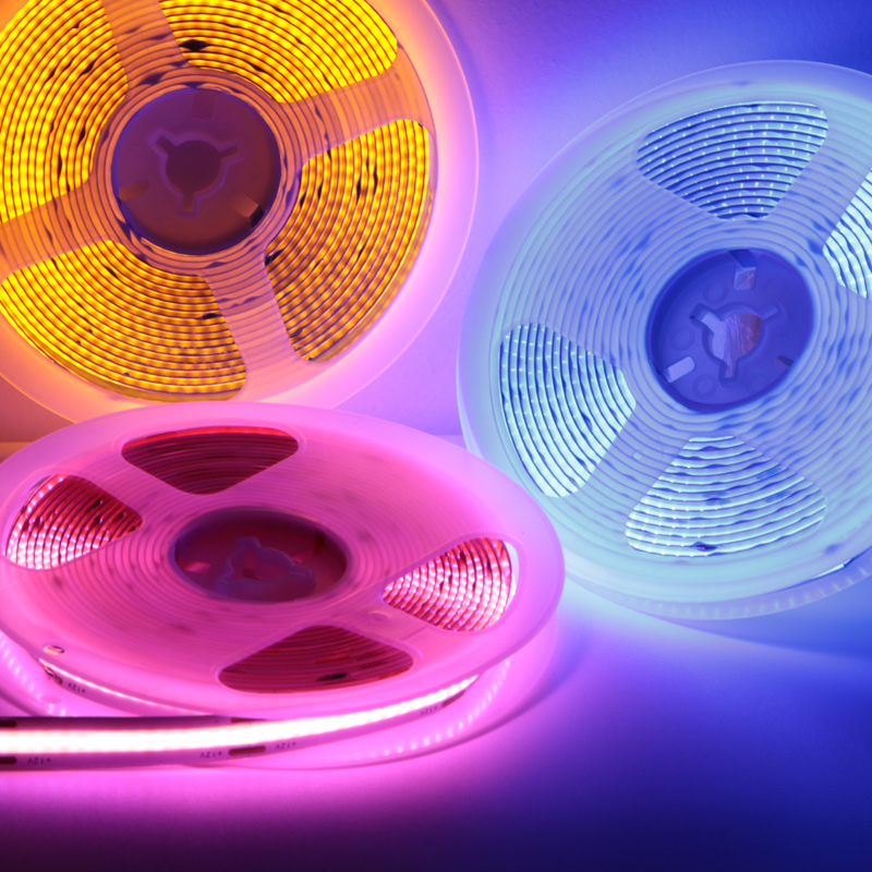 COB灯带低压自粘线形软灯条12V24V伏柜子橱柜客厅3000K嵌入式铝槽