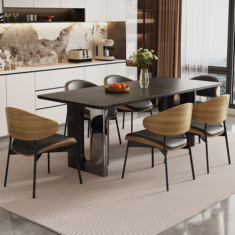 实木岩板餐桌椅现代新款中古风白蜡木客厅家用餐桌椅,住宅家具,岩板餐桌,淘宝优惠券,粉丝福利购,淘宝优惠卷