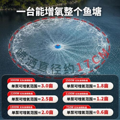 鱼塘增氧浮水泵全自动大功率增氧泵养殖池塘灌抽