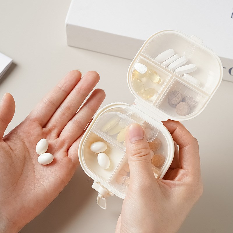 优5药盒分装一日三餐密封防潮迷你小药盒子一周七天便携式首饰盒