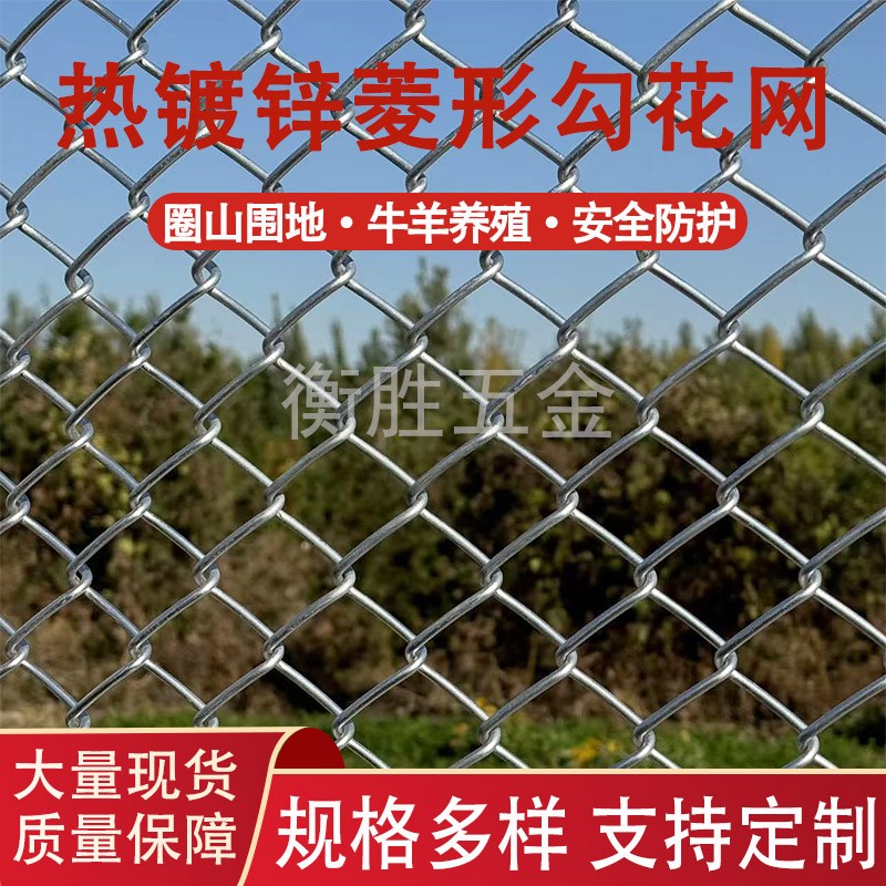 镀锌铁丝网勾花网围栏家用圈牛羊防护养殖网养鸡狗果园隔离护栏网