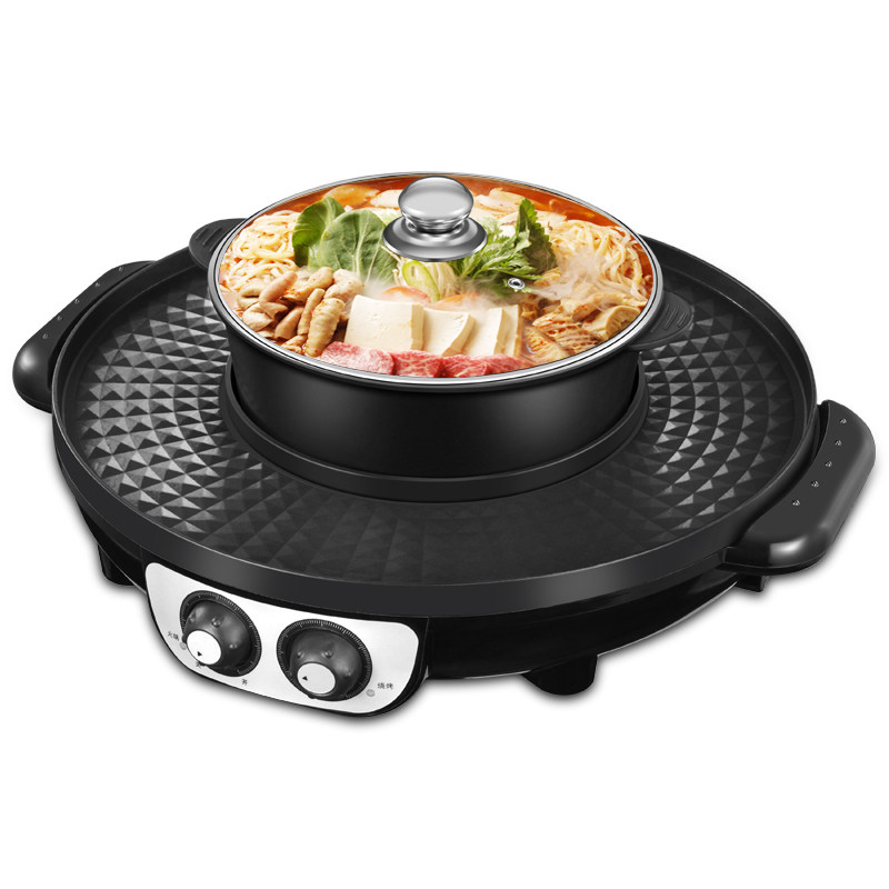 华佼大号电烧烤炉火锅烧烤锅家用无烟涮烤锅电热烤盘粘烤肉,厨房/烹饪用具,烧烤炉,淘宝优惠券,粉丝福利购,淘宝优惠卷