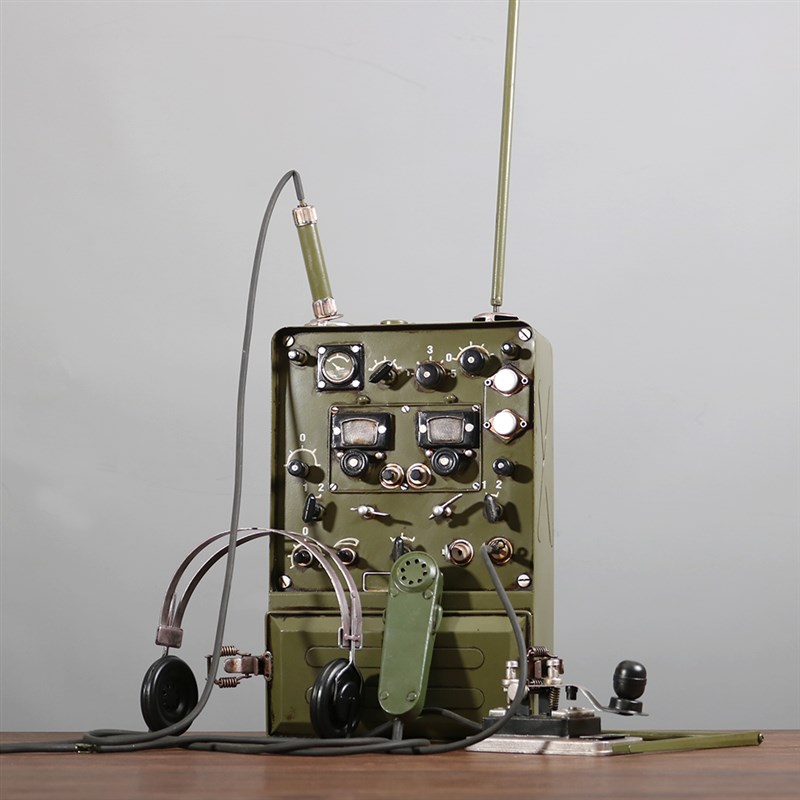 复古仿真电报机模型老式怀旧无线电台发报机打字机道具装饰品