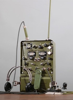 复古仿真电报机模型老式怀旧无线电台发报机打字机道具装饰品