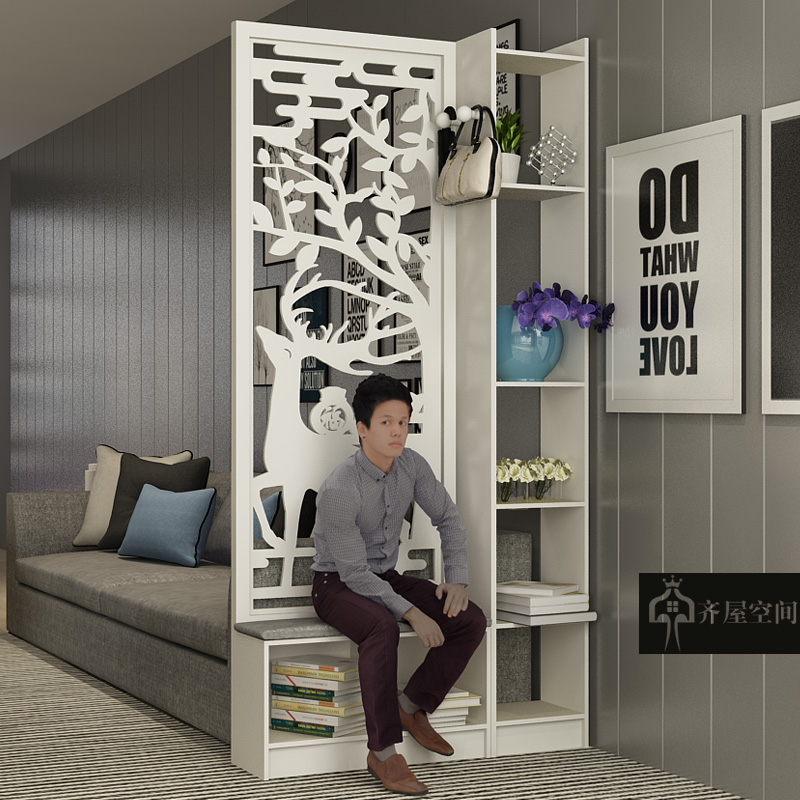隔断柜客厅屏风小户型省空间多功能现代组装装饰柜面玄关