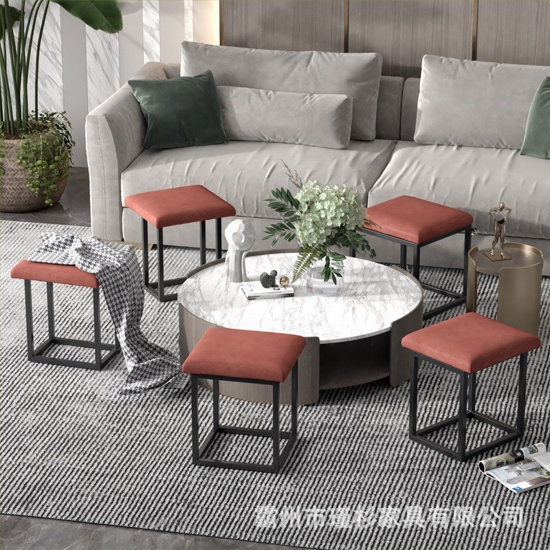 凳子家用魔方凳子组合多功能凳子五合一餐厅客厅小凳子沙发凳收纳