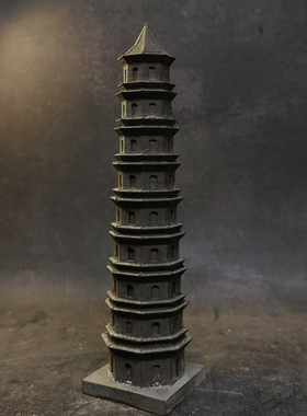 冬官手作 鱼缸造景树脂水泥古建筑布景佛塔古塔建筑物