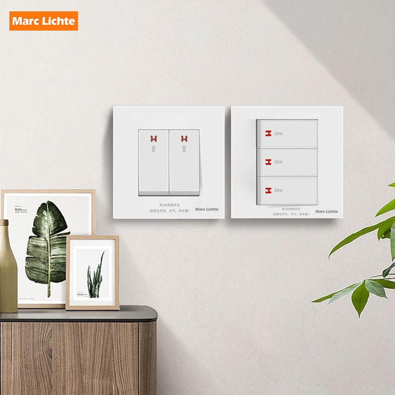 型暗装20大功率三位曲架关空调热水器冷气断20大电流关