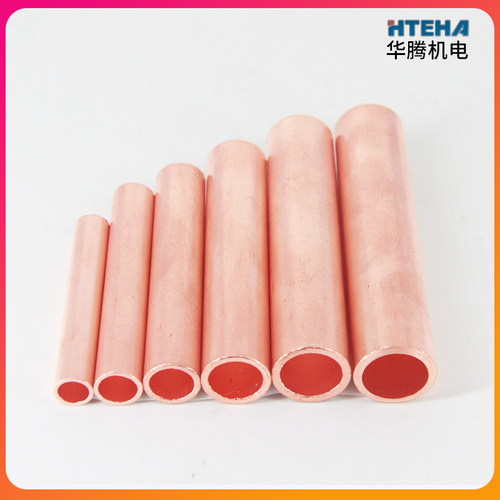 GT铜管快速接线端子紫铜连接管快接头电线电缆冷压对接并线铜鼻子