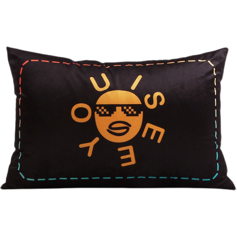 爱卡通毛绒靠枕客厅沙发办公室卧室床上睡觉靠背垫方枕长条抱枕