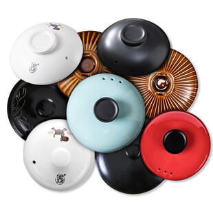 泥火匠彩色通用陶瓷砂锅盖子汤煲沙锅盖电炖锅汤锅单盖土锅盖