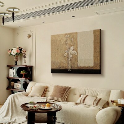 古韵影法式中古风客厅沙发背景墙装饰画常玉艺术卧室挂画