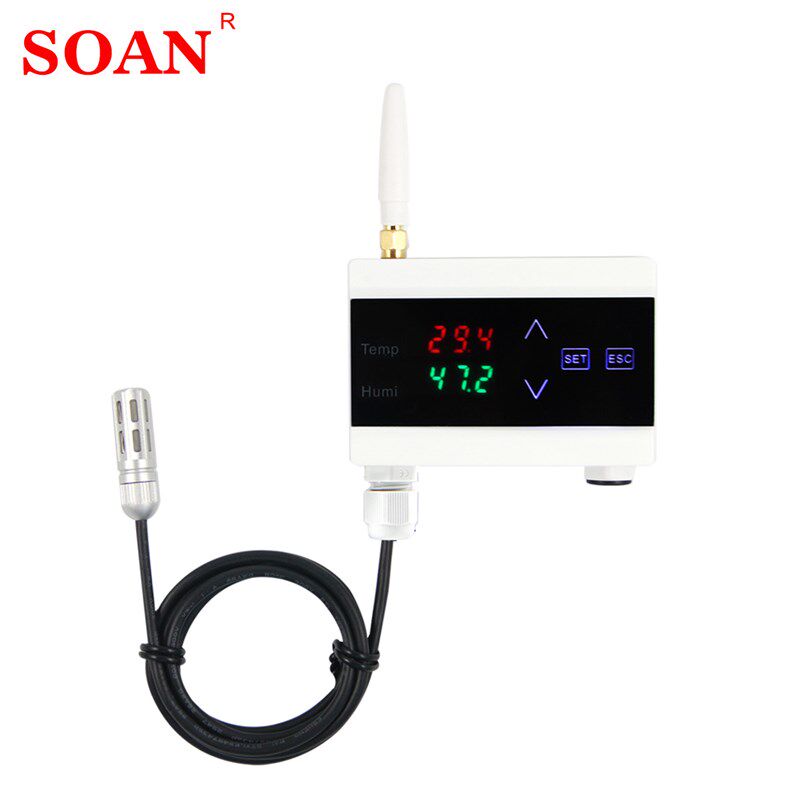 房温度湿度上限下限报警器温度探头温度监测房温度计报警