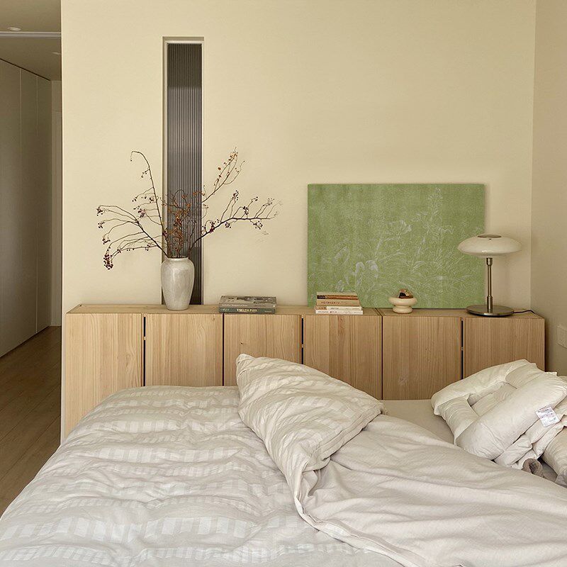 轻法式奶油风客厅级感装饰画绿色系挂画沙发背景墙软装中古风横