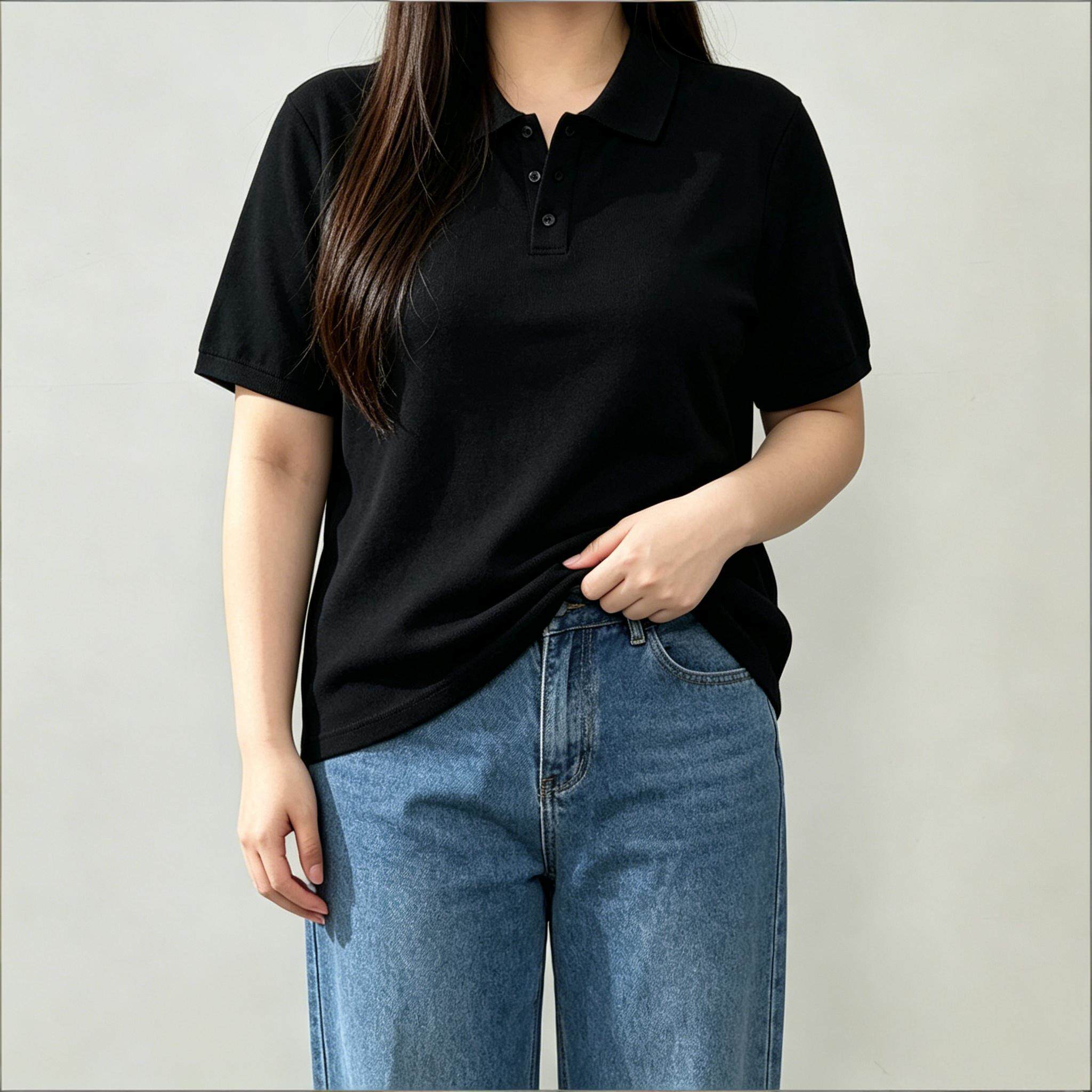大码女装胖MM宽松遮肉显瘦1-300斤穿搭针织短袖Polo衫夏薄款百搭
