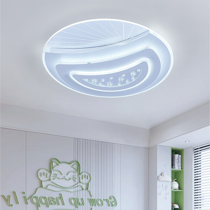 语音卧室灯LED正方形吸顶现代简约高亮房间主卧次卧书房灯具大气