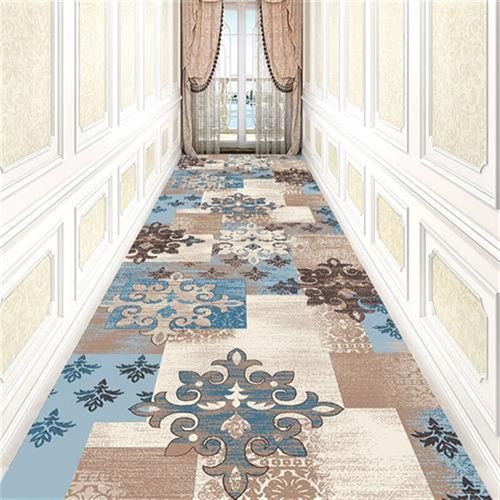 入户走廊地毯长条家用裁剪门厅玄关垫欧式过道楼梯防滑垫满铺宾
