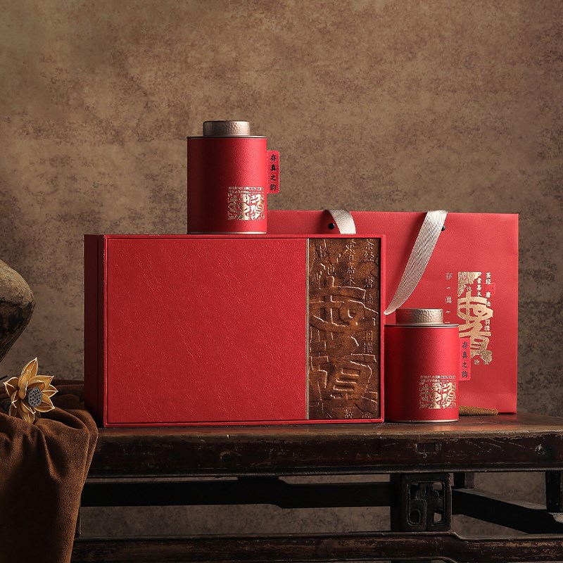 202中秋新款摆泡茶叶包装盒空礼盒罐红茶岩茶半斤礼盒装空盒定制