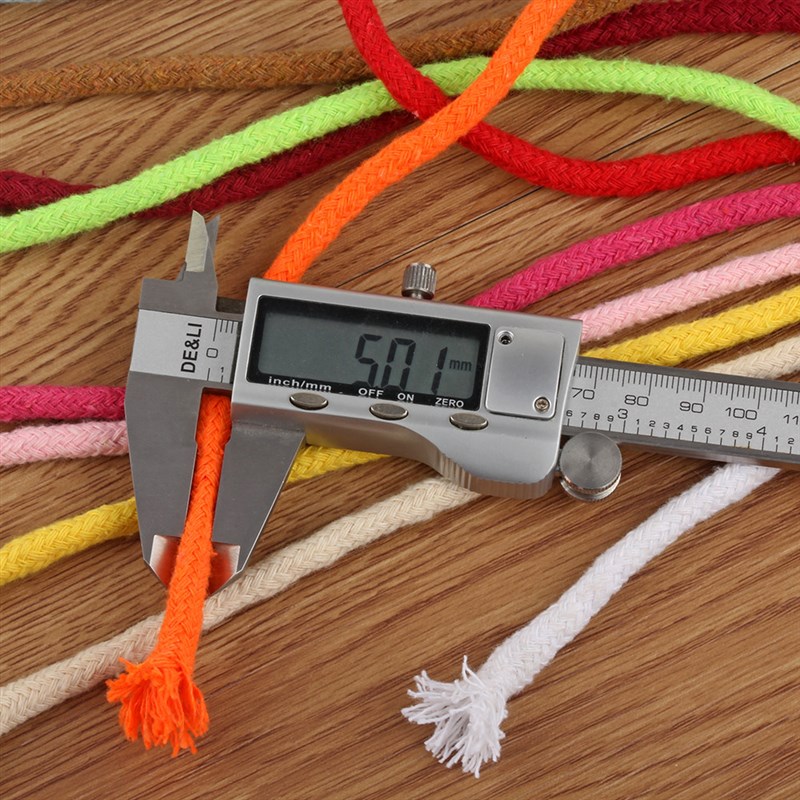 5毫米粗16股彩色实心编织绳包芯棉绳手工制作DIY包扎捆绑装饰绳子