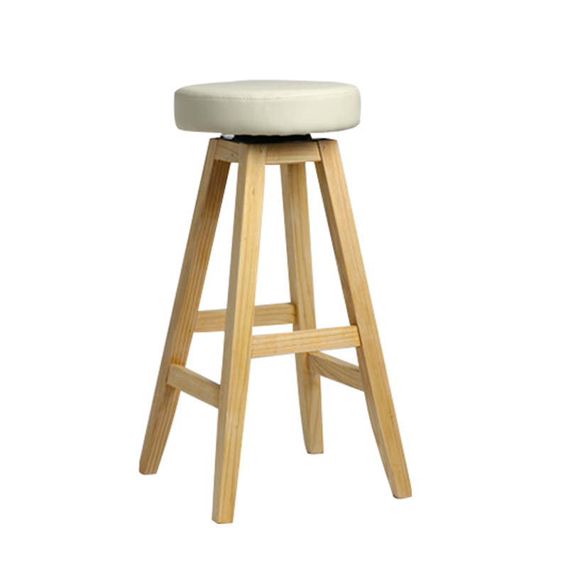 创意黑色拆洗皮布两用旋转实木凳吧台凳凳前酒吧脚椅高凳