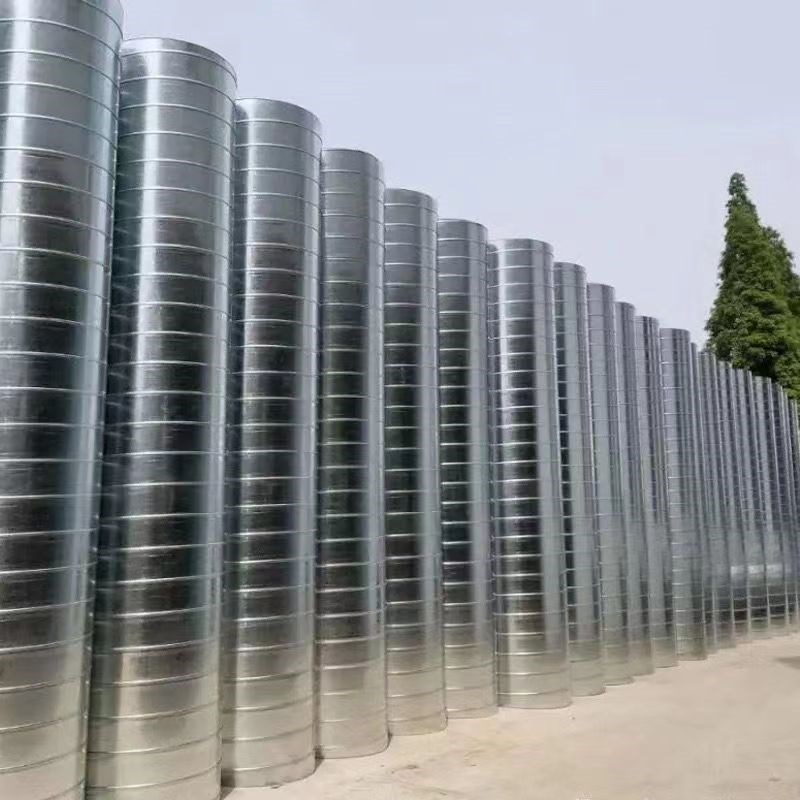 镀锌螺旋风管不锈钢白铁皮通风圆管道工业环保除尘排烟管加工定制