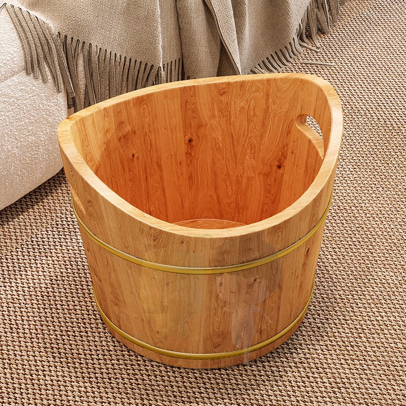 老式泡脚桶木桶泡脚家用实木桶洗脚桶过小腿保温洗脚盆圆形足浴盆