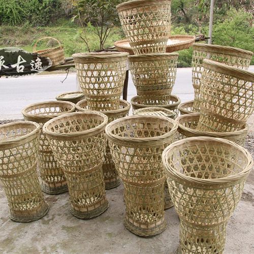 贵州特色民间手工竹编摄影儿童舞蹈道具竹筐背篓艺术竹篮竹制品