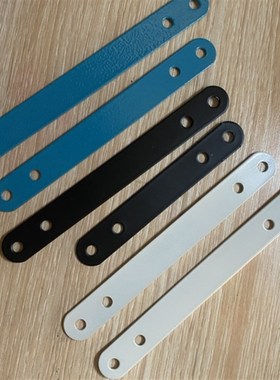 镀锌铁黑色一字铁直片角码连接固定件家具椅子加固铁片五金