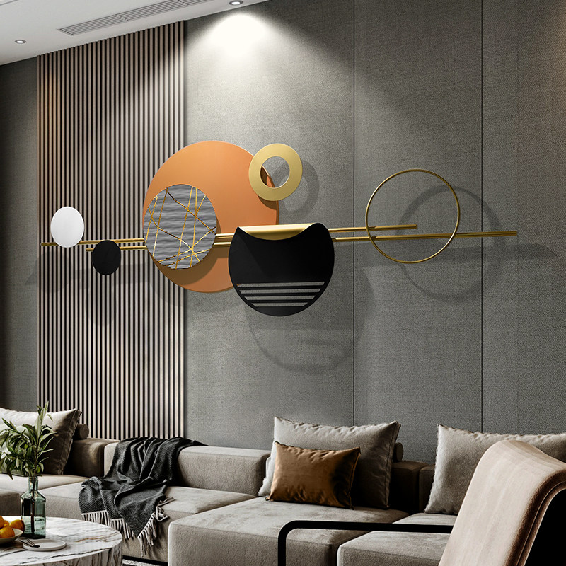 几何抽象客厅装饰画现代沙发背景墙挂画卧室铁艺实物壁画,家居饰品,现代装饰画,淘宝优惠券,粉丝福利购,淘宝优惠卷